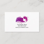 Custom Salon Appointment Card Template Contactkaartje (Voorkant)