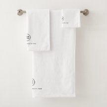 Custom Salon Company Logo White