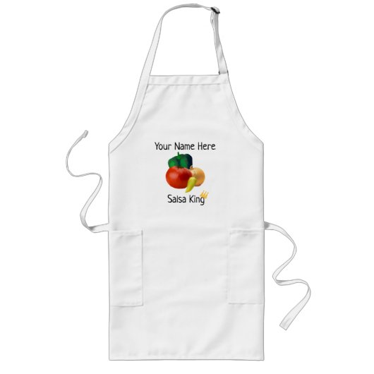 Custom Salsa King Apron Lang Schort (Voorkant)