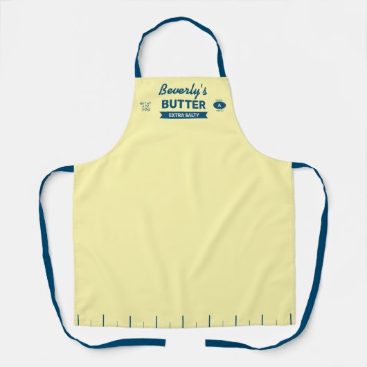 Custom Salty Butter Chef Apron Funny Baker Schort (Voorkant)