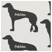 Custom Saluki Dog Silhouette Stof (Close Up)
