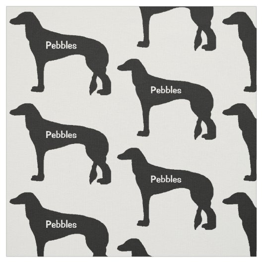 Custom Saluki Dog Silhouette Stof (Swatch)