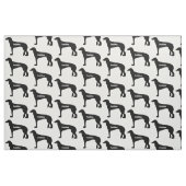 Custom Saluki Dog Silhouette Stof (Fat Quarter)