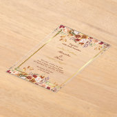 Custom Samen Met Hun Gezinnen Trouwen Acryl Uitnodigingen (Laagn)