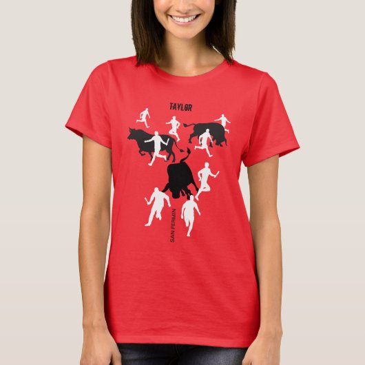 Custom, San Fermin Pamplona, bull run / encierro, T-shirt (Voorkant)