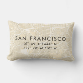 Custom San Francisco Map | Beige Kussen