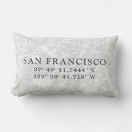 Custom San Francisco Map | Lichtgrijs Kussen