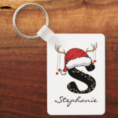 Custom Santa Claus Christmas Keychain for Women (Voorkant)