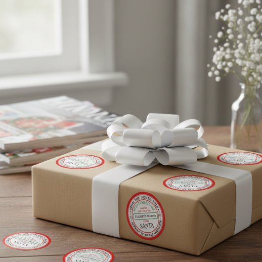 Custom Santa Claus Name Sticker — North Pole Works