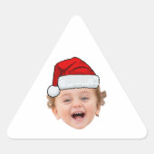 Custom Santa Hat Stickers, Face Photo Christmas Sticker (Voorkant)