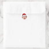 Custom Santa Hat Stickers, Face Photo Christmas Sticker (Tas)