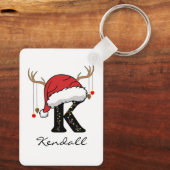 Custom Santa Monogram Bulk Keychain for Employees (Achterkant)