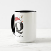 Custom Santa Monogram Coffee Mug for Coworkers Mok (Voorkant links)