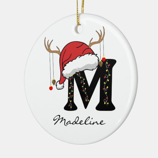 Custom Santa Monogram Ornament for Teachers (Links)