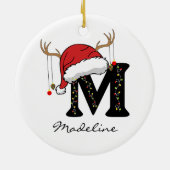 Custom Santa Monogram Ornament for Teachers (Achterkant)