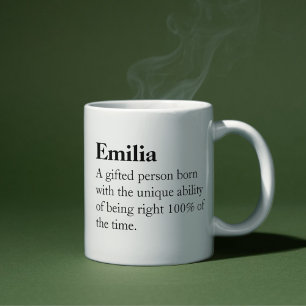 Custom Sarcastic Definition Coffee Mok voor vrouwe