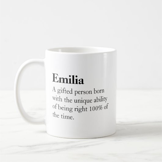 Custom Sarcastic Definition Coffee Mok voor vrouwe (Links)