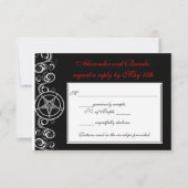 Custom Satanic Wedding Response Cards RSVP (Voorkant)