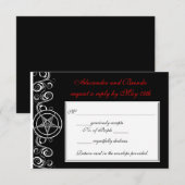 Custom Satanic Wedding Response Cards RSVP Kaartje (Voorkant / Achterkant)
