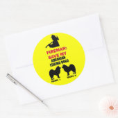Custom Save Mijn Amerikaanse Eskimo Honden Ronde Sticker (Envelop)