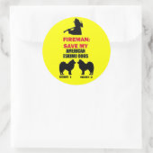 Custom Save Mijn Amerikaanse Eskimo Honden Ronde Sticker (Tas)