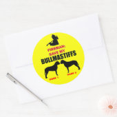 Custom Save My Bullmastiffs Ronde Sticker (Envelop)