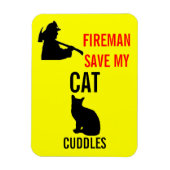 Custom Save My Cat Fire Safety Magneet (Verticaal)