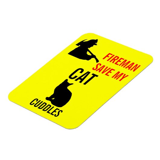 Custom Save My Cat Fire Safety Magneet (Linkerzijde)