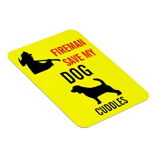 Custom Save My Dog Fire Safety Magneet (Rechterzijde)