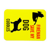 Custom Save My Dog Fire Safety Magneet (Horizontaal)