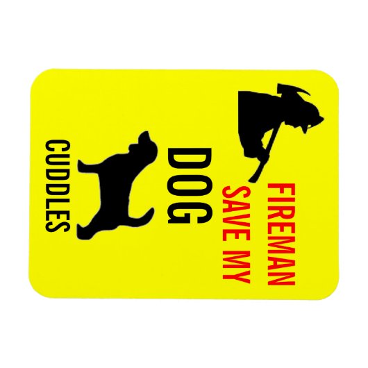 Custom Save My Dog Fire Safety Magneet (Horizontaal)