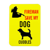 Custom Save My Dog Fire Safety Magneet (Verticaal)