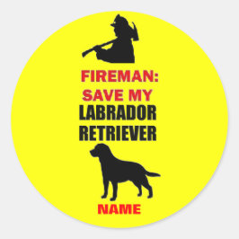 Custom Save My Labrador Retriever Ronde Sticker