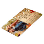Custom Save the Date Magneten Herfst Bruiloft (Linkerzijde)