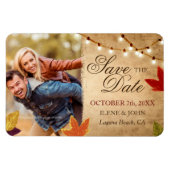 Custom Save the Date Magneten Herfst Bruiloft (Horizontaal)
