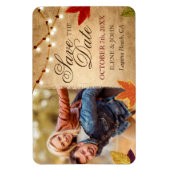 Custom Save the Date Magneten Herfst Bruiloft (Verticaal)