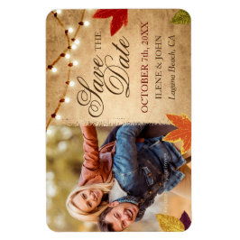 Custom Save the Date Magneten Herfst Bruiloft