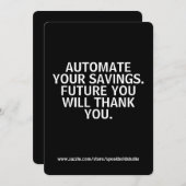 Custom Savings Motivation Kaart voor Vrouwen & Mei (Voorkant / Achterkant)