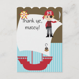 Custom Savvy Pirate Hartelijk dank Bedankkaart