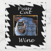 Custom schattig kat wijn fles label wijn etiket (Enkel label)