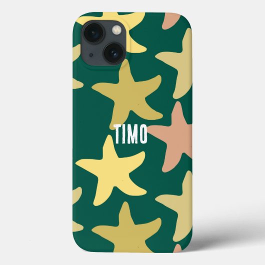 Custom schattig zeester groen patroon Case-Mate iPhone case (Achterkant)