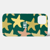 Custom schattig zeester groen patroon Case-Mate iPhone case (Achterkant (horizontaal))