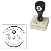 CUSTOM | SCHATTIGE HART ELEGANT DANK U RUBBER STEM RUBBERSTEMPEL (Gestempeld)