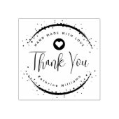 CUSTOM | SCHATTIGE HART ELEGANT DANK U RUBBER STEM RUBBERSTEMPEL (Afrduk)