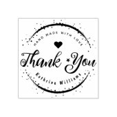 CUSTOM | SCHATTIGE HART ELEGANT DANK U RUBBER STEM RUBBERSTEMPEL (Afrduk)