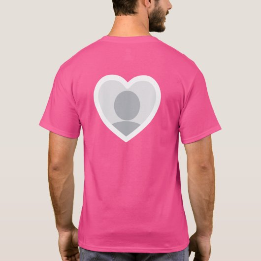 Custom Schattige Roze Ik hou van mijn vriendin fot T-shirt (Achterkant)