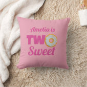 Custom Schattige twee lieve Donut 2e verjaardag me Kussen (Deken)