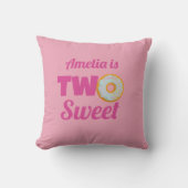 Custom Schattige twee lieve Donut 2e verjaardag me Kussen (Voorkant)