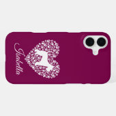 Custom Schnauzer Heart Paws Print - Dog Lover iPhone Hoesje (Achterkant horizontaal)