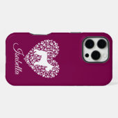Custom Schnauzer Heart Paws Print - Dog Lover iPhone Hoesje (Achterkant horizontaal)